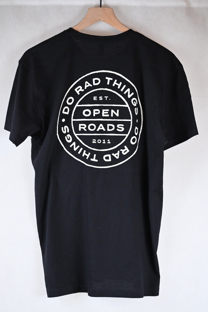 Open Roads Marquee Stamp Pocket T, Black