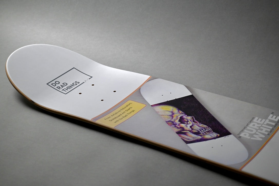 PURE WHITE Skateboard Art Deck