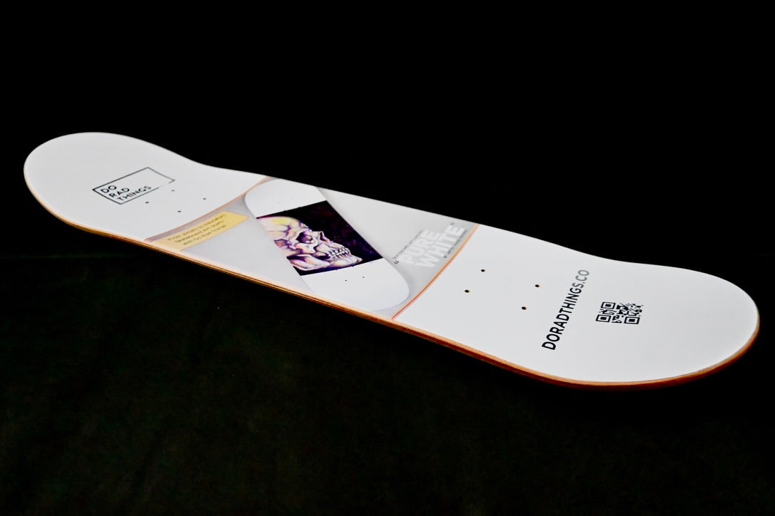 PURE WHITE Skateboard Art Deck