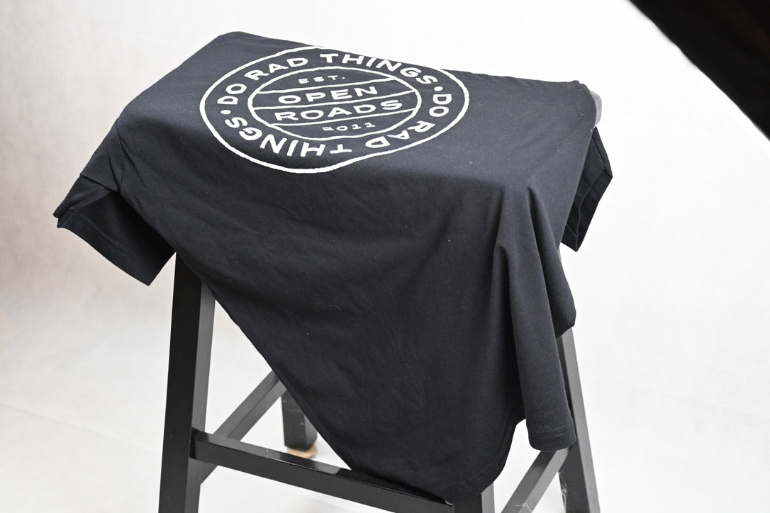 Open Roads Marquee Stamp Pocket T, Black