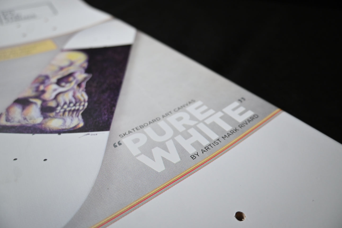 PURE WHITE Skateboard Art Deck
