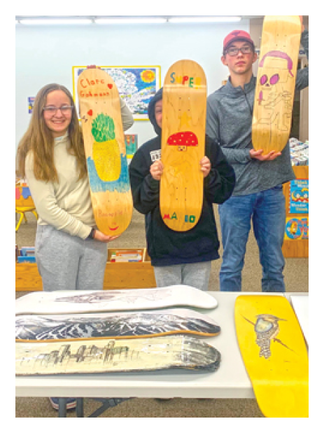 Local newspaper in Clearwater, Minnesota covers Rivard’s long running library skateboard art tours