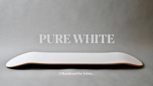 PURE WHITE Skateboard Art Deck